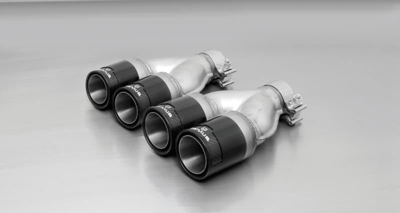 Remus — Remus 2006 Peugeot 207 1.4L/1.6L 84mm Black Chrome Straight w/Carbon Insert Tail Pipe Set (Pair)
Remus 2006 Peugeot 207 1.4L/1.6L 84mm Black Chrome Straight w/Carbon Insert Tail Pipe Set