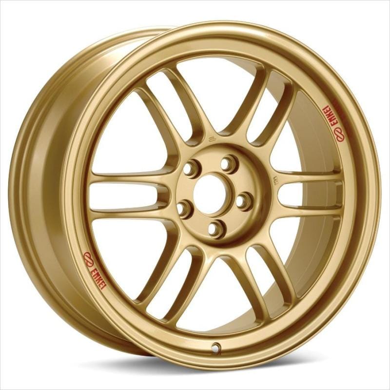 Enkei — Enkei RPF1 18x9.5 5x114.3 38mm Offset 73mm Bore Gold Wheel *Special Order Minimum Order of 40*