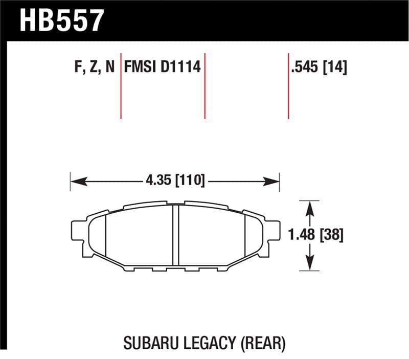 Hawk Performance — HPS 5.0 Disc Brake Pad