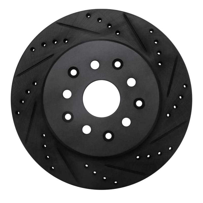 R1 Concepts — R1 93-98 Toyota Supra Rear Right Drilled & Slotted Black Brake Rotor
R1 Brake Rotor Drill