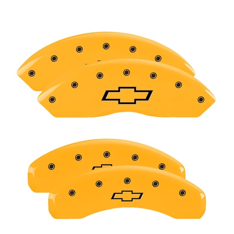 MGP — MGP 4 Caliper Covers Engraved Front & Rear Bowtie Yellow finish black ch
Caliper Covers