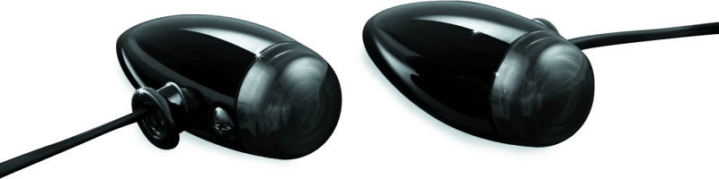 Kuryakyn — Kuryakyn Super Bright LED Mini Bullet Lights Amber Gloss Black