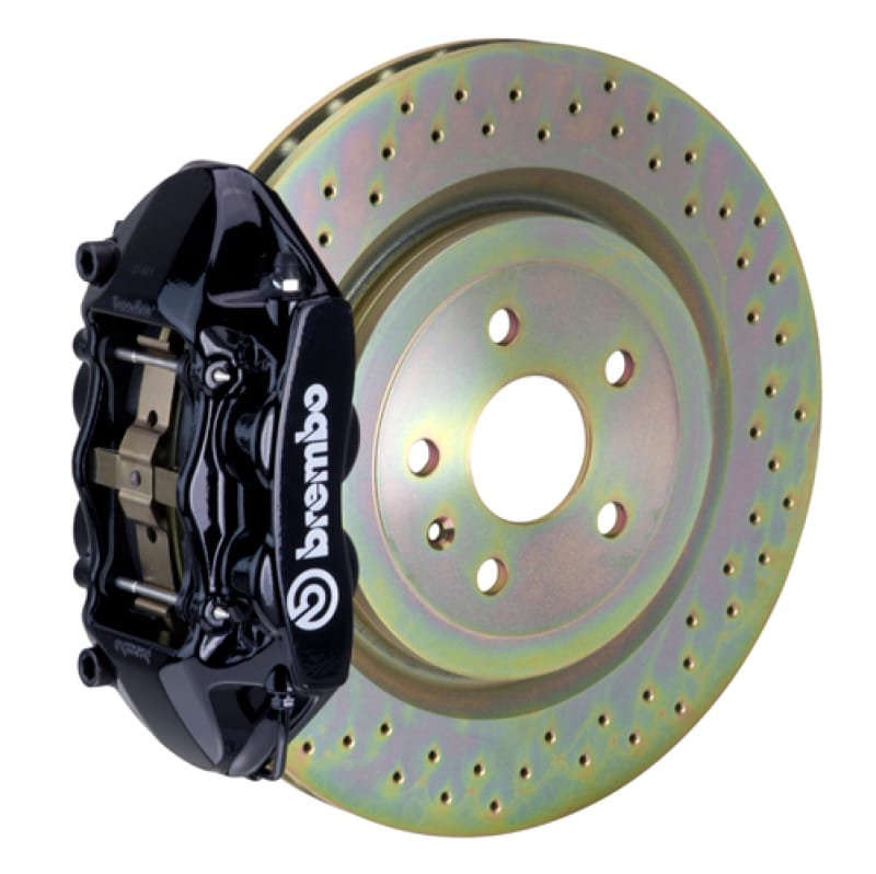 Brembo — Brembo 08-13 C30 Front GT BBK 4 Piston Cast 336 x28 1pc Rotor Drilled-Black