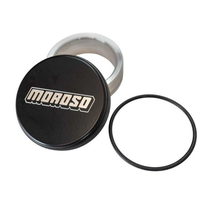 Moroso — Moroso Weld-In Fill Cap w/Neck/Bung & O-Ring - Black