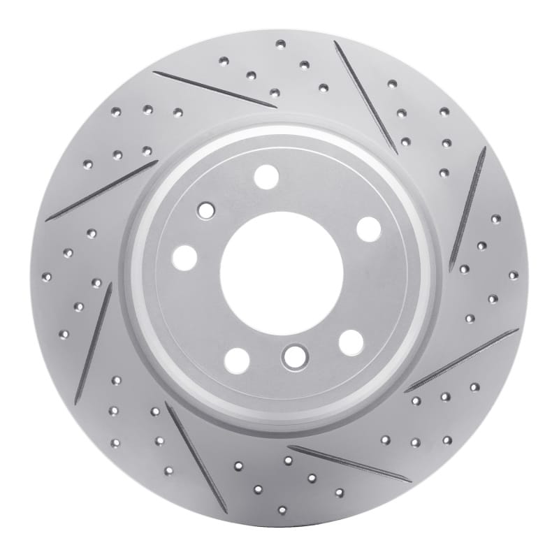 R1 Concepts — R1 91-01 BMW 740Il Rear Right Drilled & Slotted Geo-Carbon Rotor