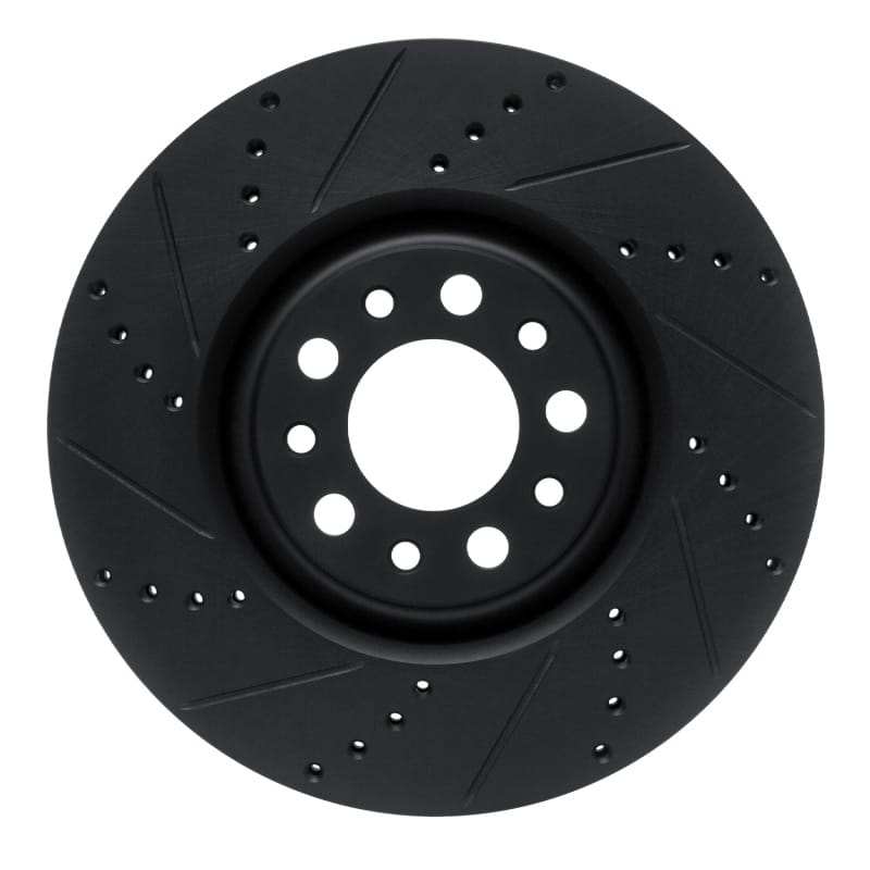 DFC — DFC 17-25 Alfa Romeo GIULIA Front Left Drilled & Slotted Black Brake Rotor
