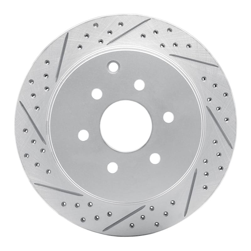 R1 Concepts — R1 05-12 Nissan Pathfinder Rear Left Drilled & Slotted Geo-Carbon Rotor