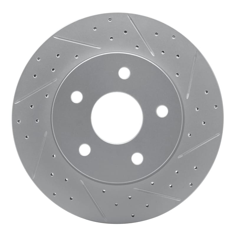 R1 Concepts — R1 99-04 Jeep Grand Cherokee Front Right Drilled & Slotted Geo-Carbon Rotor