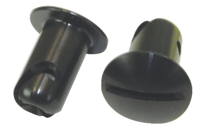 Moroso — Moroso Quick Fastener - Oval Head - 7/16in x .550in - Aluminum - Black - 10 Pack