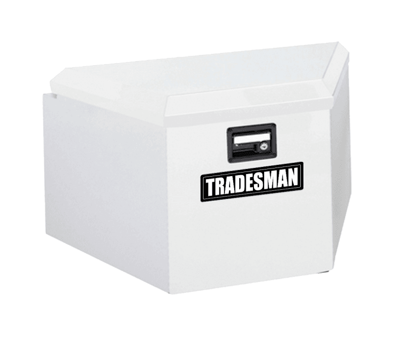 Tradesman — Tradesman Steel Trailer Tongue Storage Box (16in.) - White