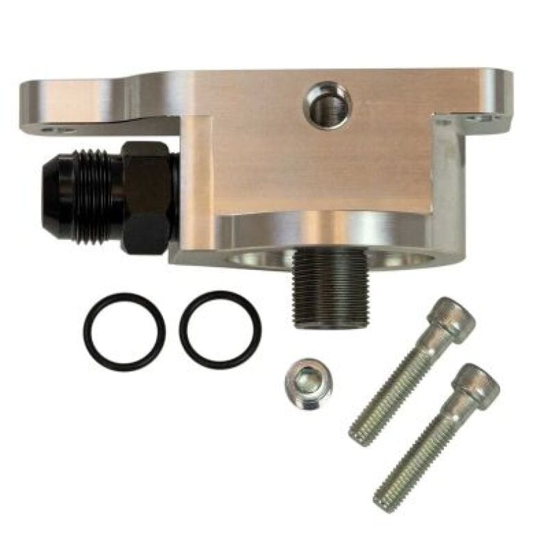 Moroso — Moroso GM LS External Input Accumulator Inlet Inbound Rail Spin On Oil Filter Adapter