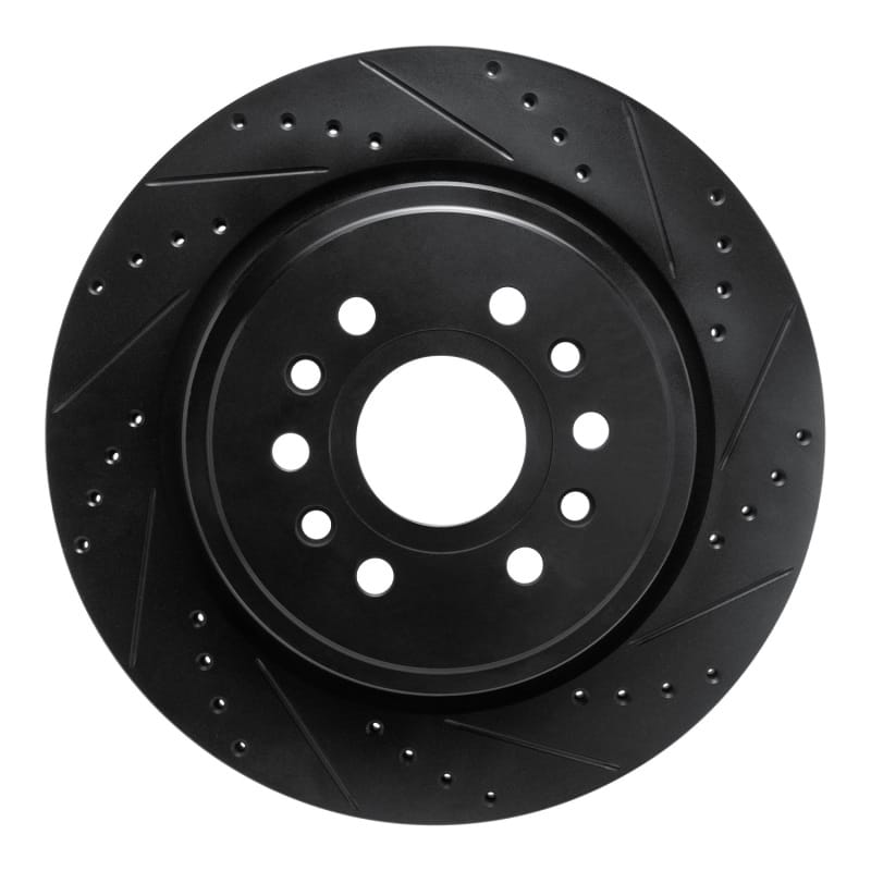 R1 Concepts — R1 21-25 Jeep Grand Wagoneer L Rear Right Drilled & Slotted Black Brake Rotor