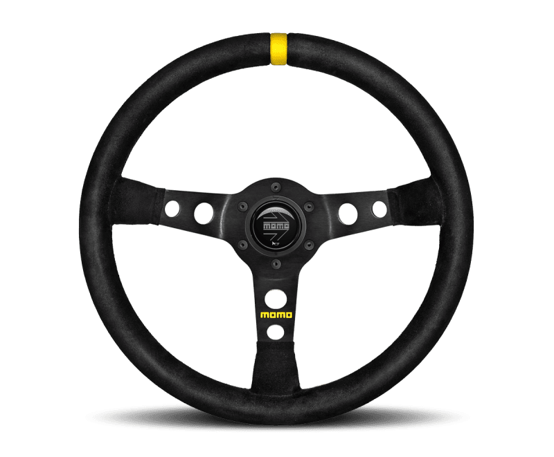 MOMO — Momo MOD07 Steering Wheel 350 mm - Black Suede/Black Spokes/1 Stripe