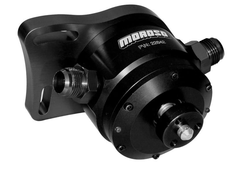 Moroso — Moroso Enhanced Design 4 Vane Vacuum Pump w/Adjustable Mounting Bracket