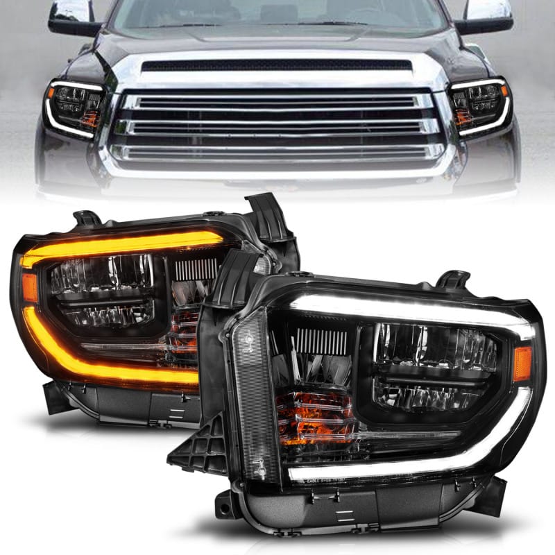 ANZO — ANZO 2014-2017 Toyota Tundra LED Crystal Headlights w/ Switchback Black Housing w/ DRL
Head Light Set
HdLtSet