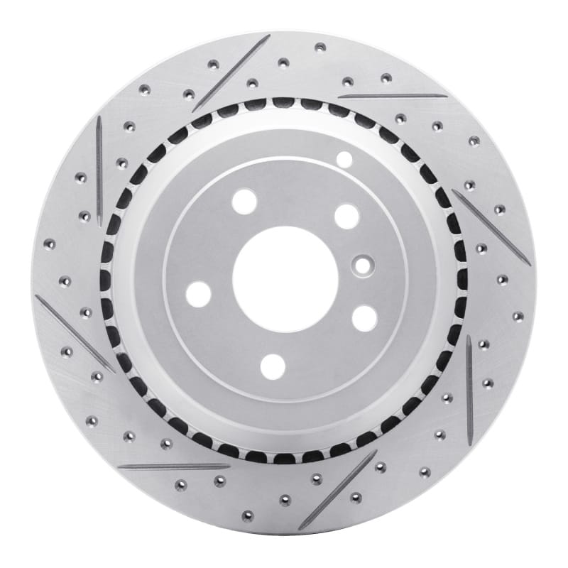 R1 Concepts — R1 06-12 Mercedes-Benz R500 Rear Left Drilled & Slotted Geo-Carbon Rotor