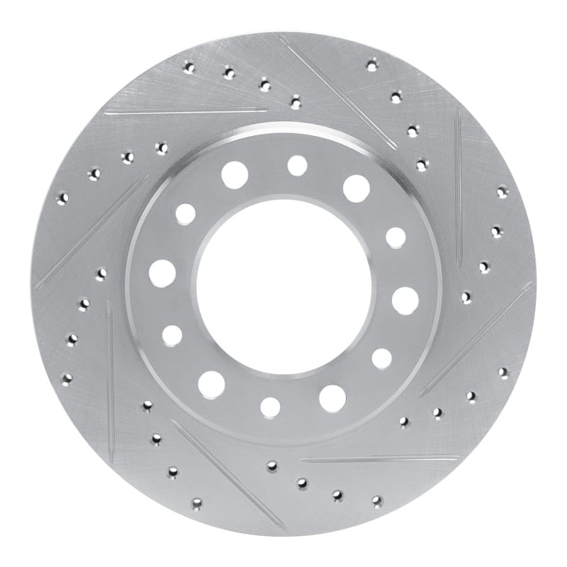 R1 Concepts — R1 76-89 Toyota Land Cruiser Front Right Drilled & Slotted Black Brake Rotor