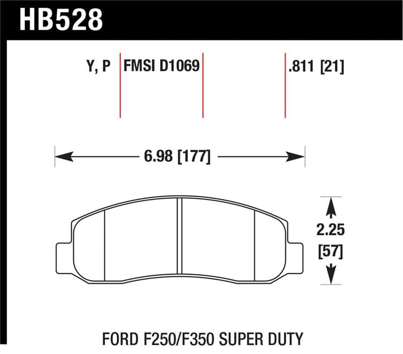 Hawk Performance — Hawk 05-11 F-250/F-350 Super Duty Pickup / 11 F-550 Super Duty Pickup Front LTS Street Brake Pads
Disc Brake Pad