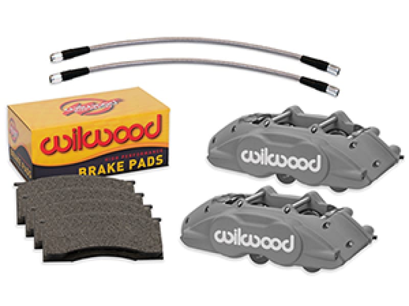 Wilwood — Wilwood 65-67 Ford Mustang D11 Calipers w/ Pads & Lines - Anodized