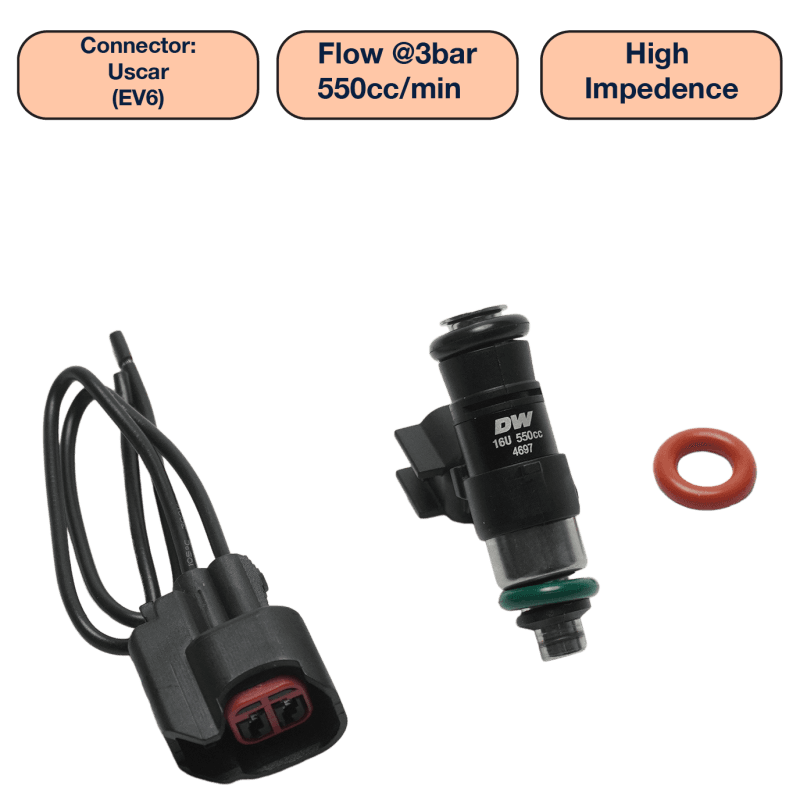 DeatschWerks — DeatschWerks Universal 550cc Single Fuel Injector / 34mm Length / 14mm O-Ring Seals
Fuel Injectors