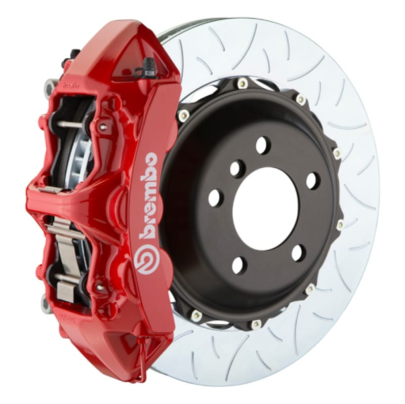 Brembo — Brembo 95-98 993 C2/C4/C4S/Turbo Front GT BBK 6 Piston Cast 380x32 2pc Rotor Slotted Type3-Red
