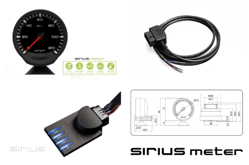GReddy — GReddy Sirius OBD Set (Water Temperature Meter) - 74mm
