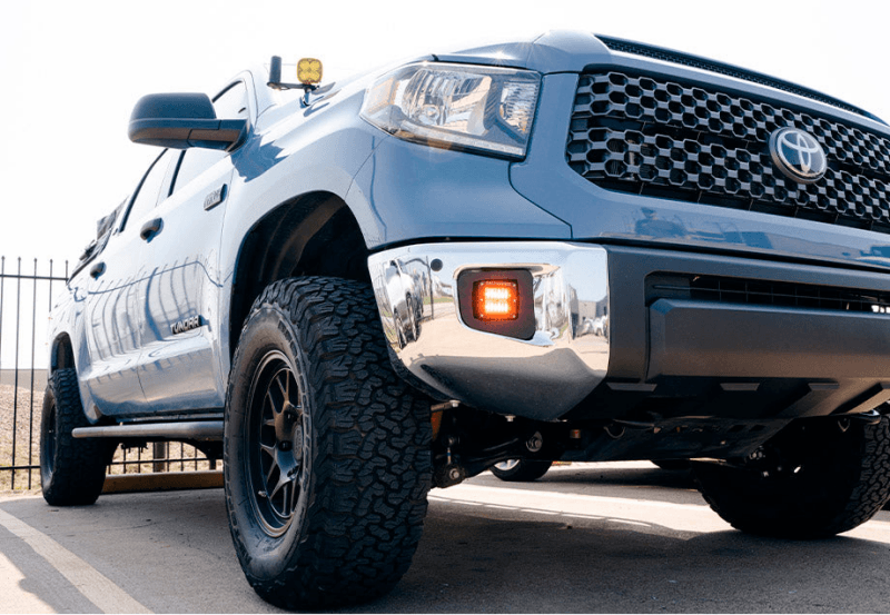 Cali Raised LED — Cali Raised 14-21 Toyota Tundra Led Fog Light Pod Replacements Brackets Kit For - 3X2 18W Amber Pod