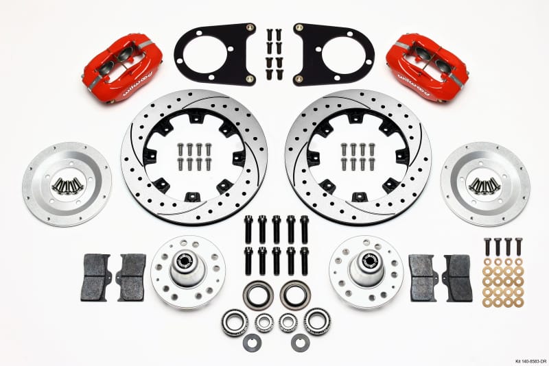 Wilwood — Wilwood Forged Dynalite Front Kit 12.19in Drilled Red 37-48 Ford Psgr. Car Spindle
BRAKE KIT