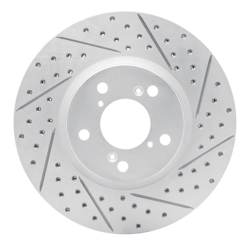 R1 Concepts — R1 06-14 Honda Ridgeline Front Right Drilled & Slotted Geo-Carbon Rotor