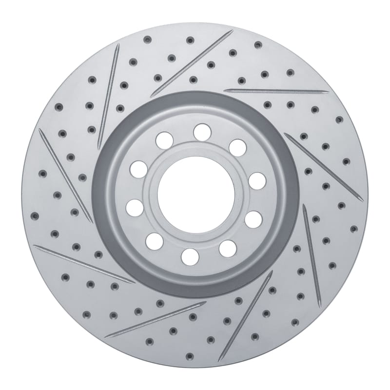 R1 Concepts — R1 99-04 Audi S6 Front Left Drilled & Slotted Geo-Carbon Rotor