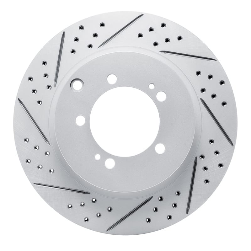 R1 Concepts — R1 03-06 Mitsubishi Lancer Rear Left Drilled & Slotted Geo-Carbon Rotor