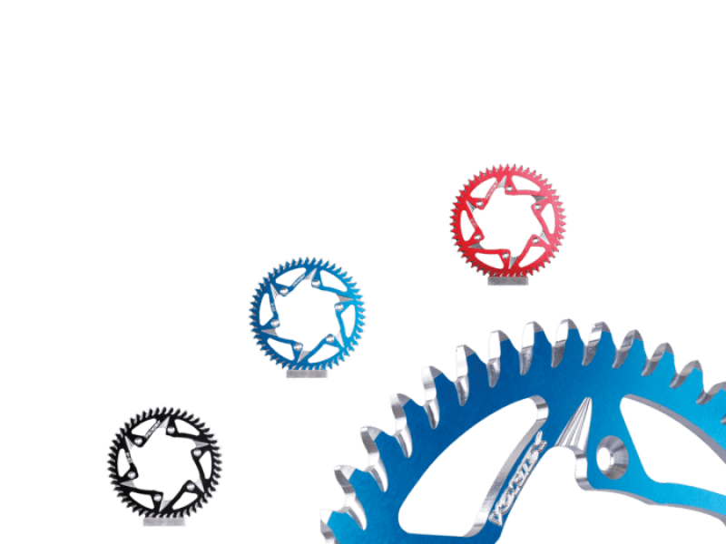 Vortex Racing — Vortex Racing Aluminum Rear Sprocket 520 44 Tooth- Red