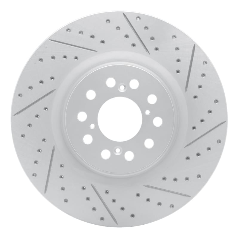 R1 Concepts — R1 17-26 Acura Integra Front Right Drilled & Slotted Geo-Carbon Rotor