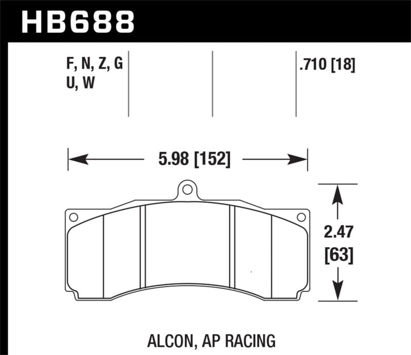 Hawk Performance — Hawk AP Racing/Alcon ER-1 Brake Pads
Disc Brake Pad