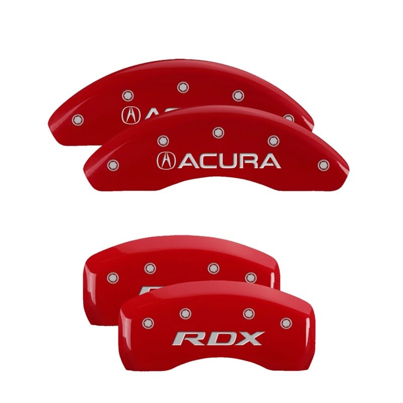 MGP — MGP 4 Caliper Covers Front Acura Rear RDX Red Finish Silver Characters (Req 18in+ Wheel)
Caliper Covers
