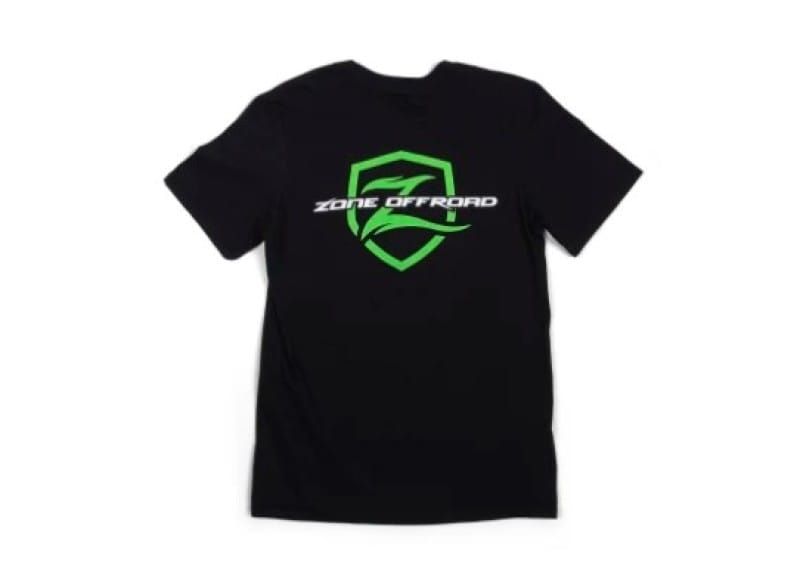 Zone Offroad — Zone Offroad Black Premium Cotton T-Shirt - Green Logo - 4XL