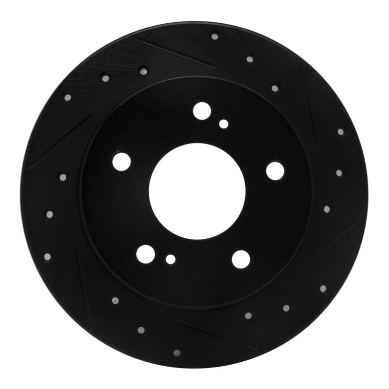 R1 Concepts — R1 94-98 Nissan 240SX Rear Right Drilled & Slotted Black Brake Rotor
R1 Brake Rotor Drill