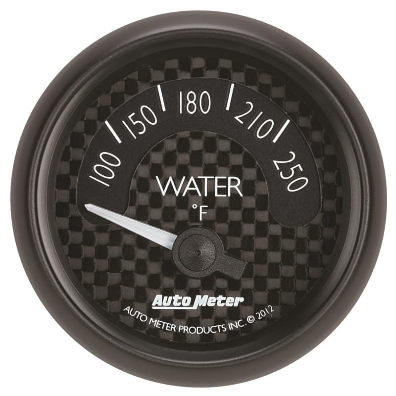 AutoMeter — Autometer GT Series 52mm Short Sweep Electronic 100-250 Deg F Water Temperature
2-1/16" WATER TEMP,
