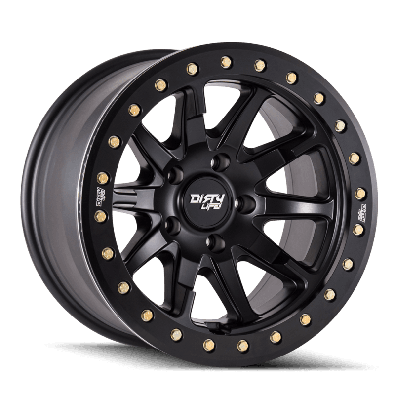 Dirty Life — Dirty Life 9304 DT-2 20x9 / 5x139.7 BP / 12mm Offset / 87.1mm Hub Matte Black Wheel - Beadlock