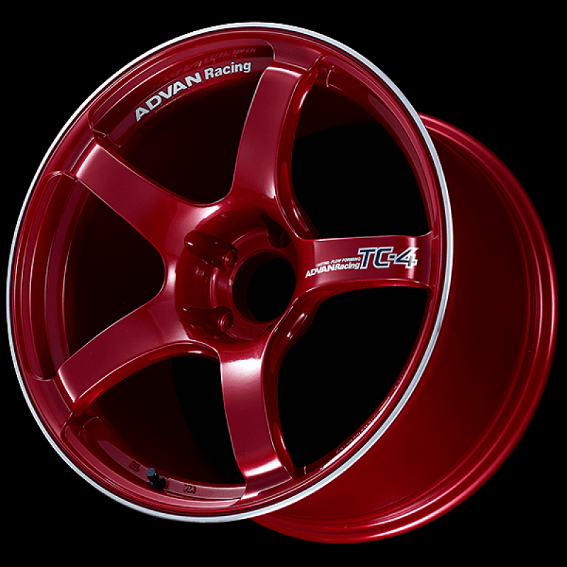 Advan — Advan TC4 18x10 +25 5x114.3 Racing Candy Red and Ring Wheel