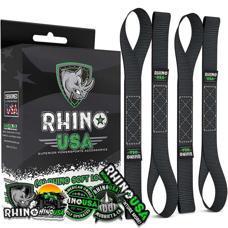 Rhino USA — Rhino USA Soft Loops Motorcycle Tie-Down Set 4-Pack Black
Tie Strap