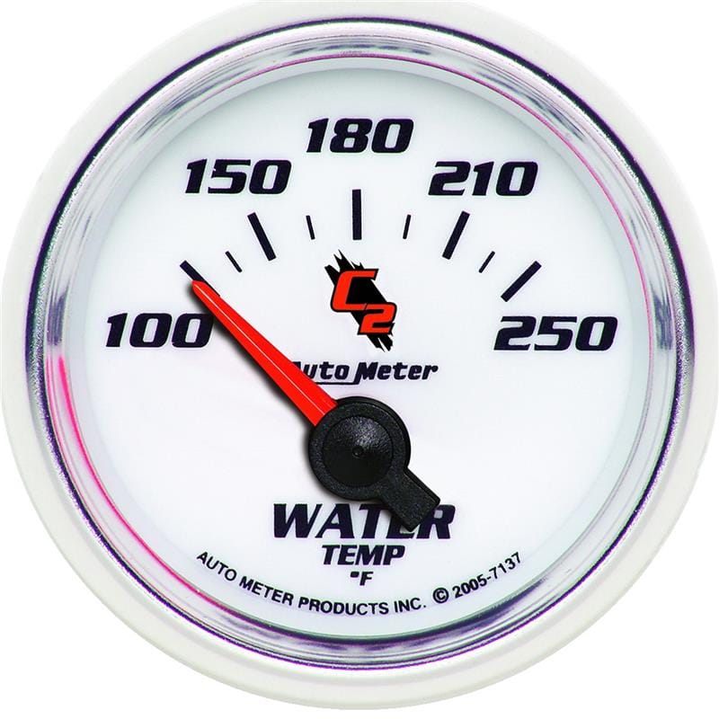 AutoMeter — Autometer C2 2-1/16in Electric 100-250 Deg F Water Temperature Gauge
GA 2" WTEMP ELEC C2