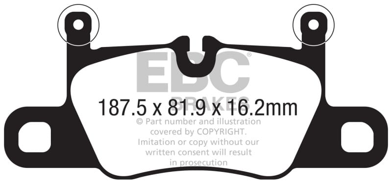 EBC — EBC 2018+ Porsche Cayenne (3rd Gen) 4.0TT Extra Duty Rear Brake Pads
Disc Brake Pad