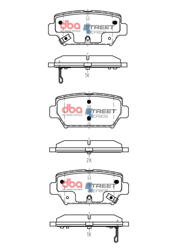 DBA — DBA 18-22 Mitsubishi Eclipse Cross (w/Manual Parking Brake) Street Series Rear Brake Pads
Brake Pad