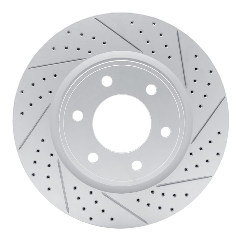 R1 Concepts — R1 07-24 Infiniti Qx56 Front Right Drilled & Slotted Geo-Carbon Rotor