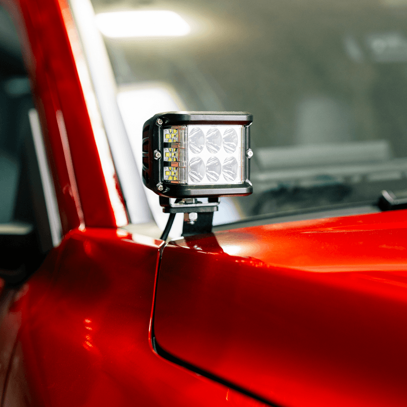 Cali Raised LED — Cali Raised 2024+ Toyota Tacoma Ditch Light Bracket Kit - 2 27W Side Projecting Led Pods/Toyota Oem