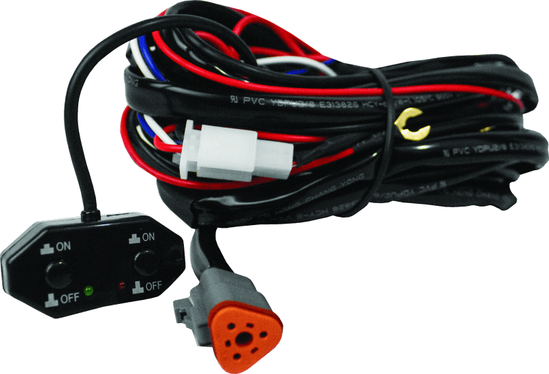 DragonFire Racing — Hi-Intensity Driving Light Harness, Single, Black