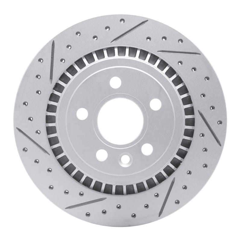 R1 Concepts — R1 07-18 Volvo S80 Rear Left Drilled & Slotted Geo-Carbon Rotor