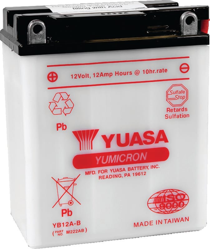 Yuasa Battery — Yuasa YB12A-B Yumicron 12-Volt Battery