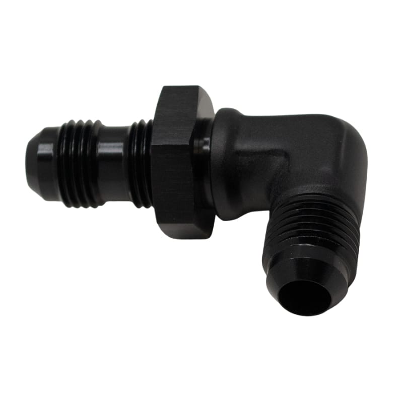 DeatschWerks — DeatschWerks 6AN Male Flare to 6AN Male Flare Bulkhead Adapter 90-Degree - Anodized Matte Black
Lines & Fittings